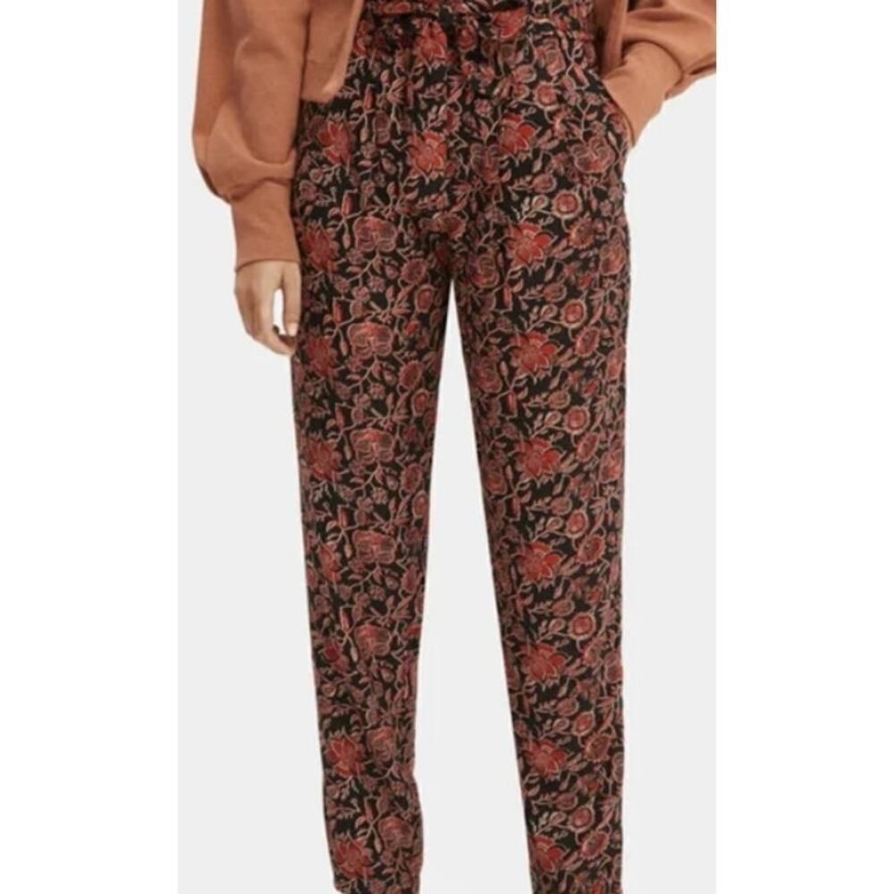 Scotch & Soda Printed Tapered Paper Bag Trousers Sz. XS